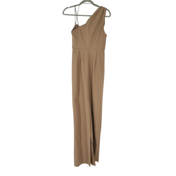 NWT Shona Joy Lani Asymmetrical Gathered Maxi Dress in Cinnamon - Picture 4 of 9